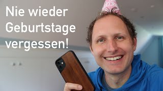 Geburtstage erinnern mit iPhone (VERSTECKTER Geburtstagskalender) screenshot 1