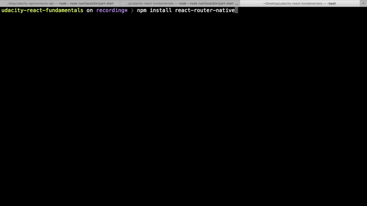 Install React Router - React Nano Degree Course