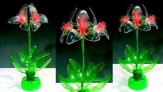 Plastic Bottle flower Crafts | Plastic Bottle craft ideas | Recycle plastic bottle easy projects