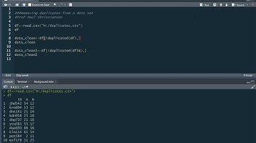 R Tutorial: Removing duplicates from a data set