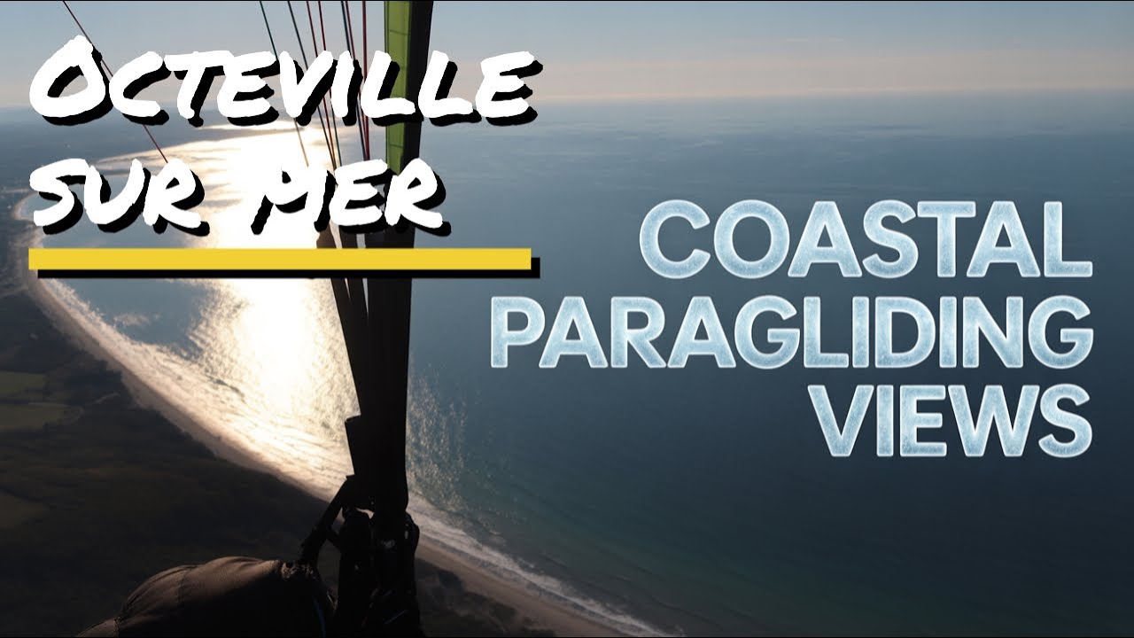 Cross en parapente au déco d'octeville sur mer le long des superbes falaises de normandie. 