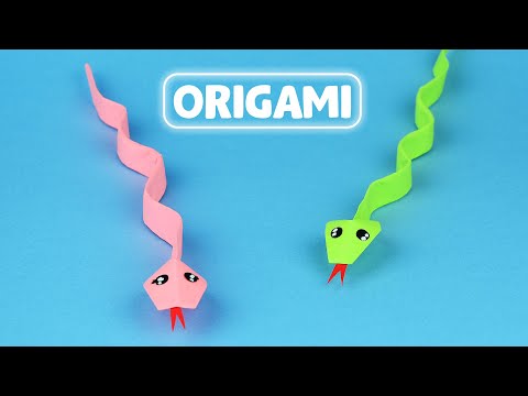 Come fare serpente di carta origami | DIY Lavoretti con la carta