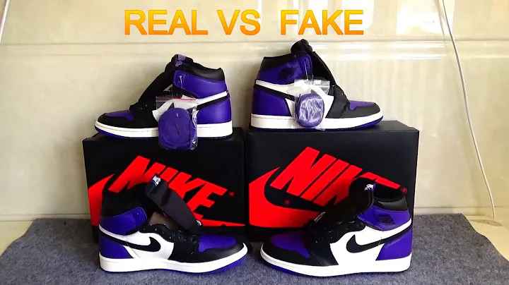 Real VS Fake Comparison for AIR JORDAN 1  RETRO HIGH OG COURT PURPLE