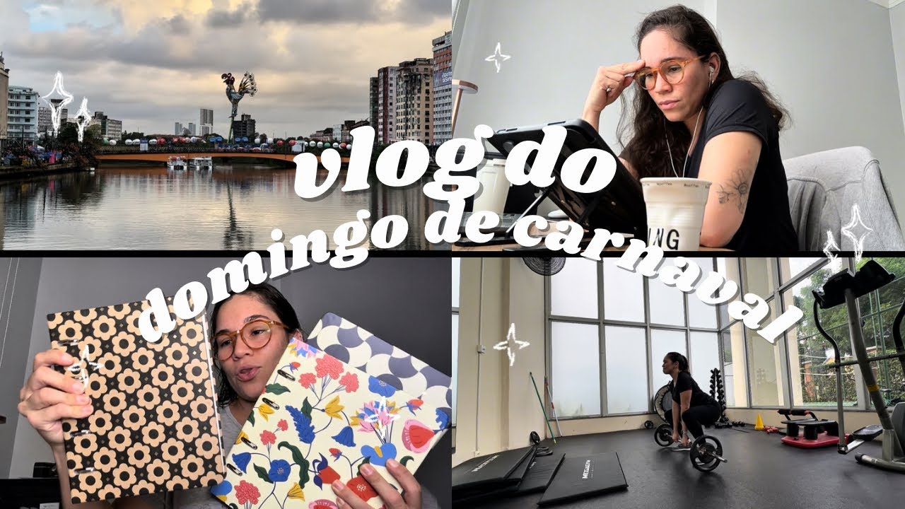 Um dia de estudos & meus cadernos e canetas — Vlog de Domingo de Carnaval —