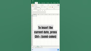 Quickly Enter Current Date  in Excel | How to get current date in Excel using shortcuts keys