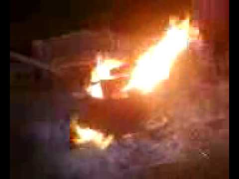 flame thrower by leaf blower