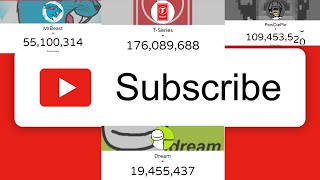 LIVE SUBSCRIBER COUNT | PEWDIEPIE  T-SERIES DREAM MRBEAST | CHILL N CHAT