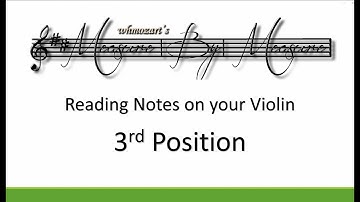 Notes On Violin (3rd Position)