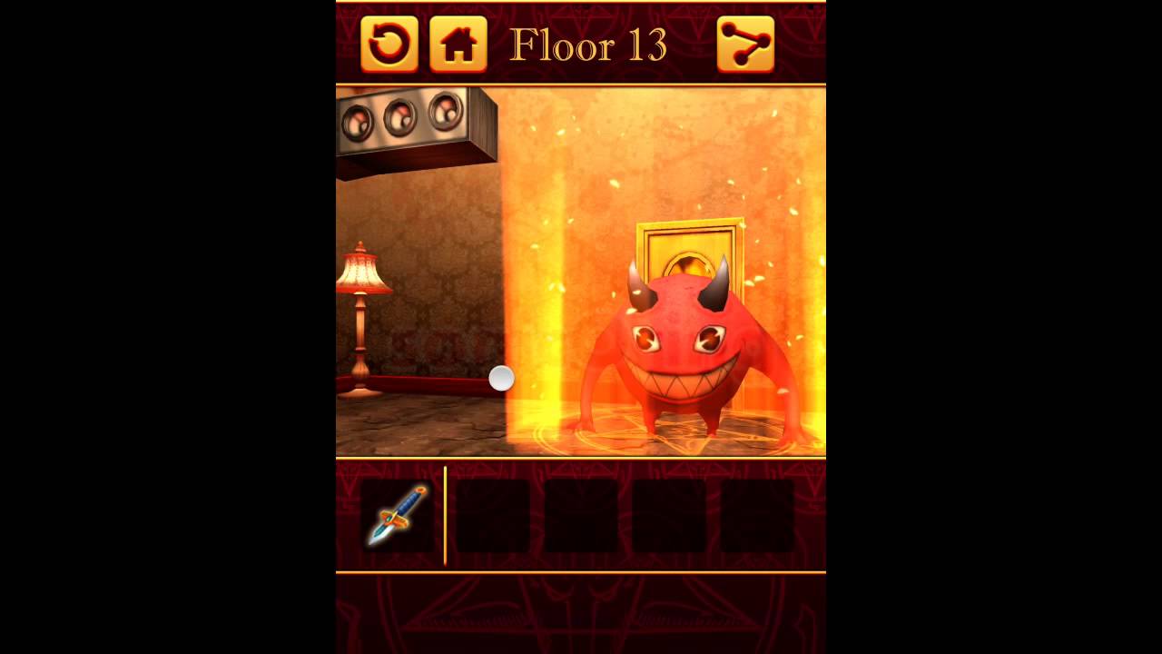100 Hell 3D Chambers of Devil Floor 13 Walkthrough