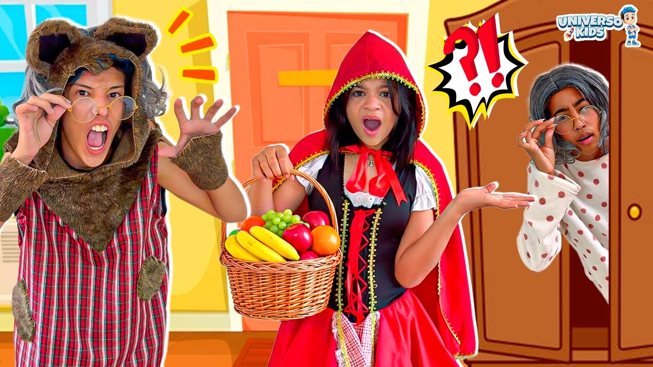 Henrique finge ser o Lobo Mau e engana Chapeuzinho Vermelho - importância de não falar com estranhos