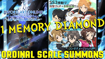 1 Memory Diamond = 11 Summon?? Sword Art Online Memory Defrag