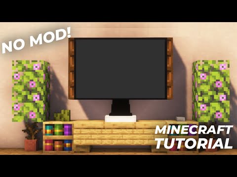 【マインクラフト】初心者でも簡単！テレビの作り方(家具建築)