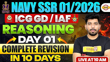 NAVY SSR 01/2026 || REASONING || COMPLETE REVISION DAY-01 || BY AKASH SIR