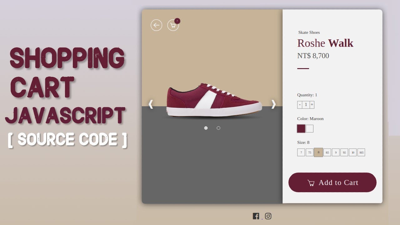 Add to Cart Code in JavaScript | Shopping Cart in JavaScript with Source Code