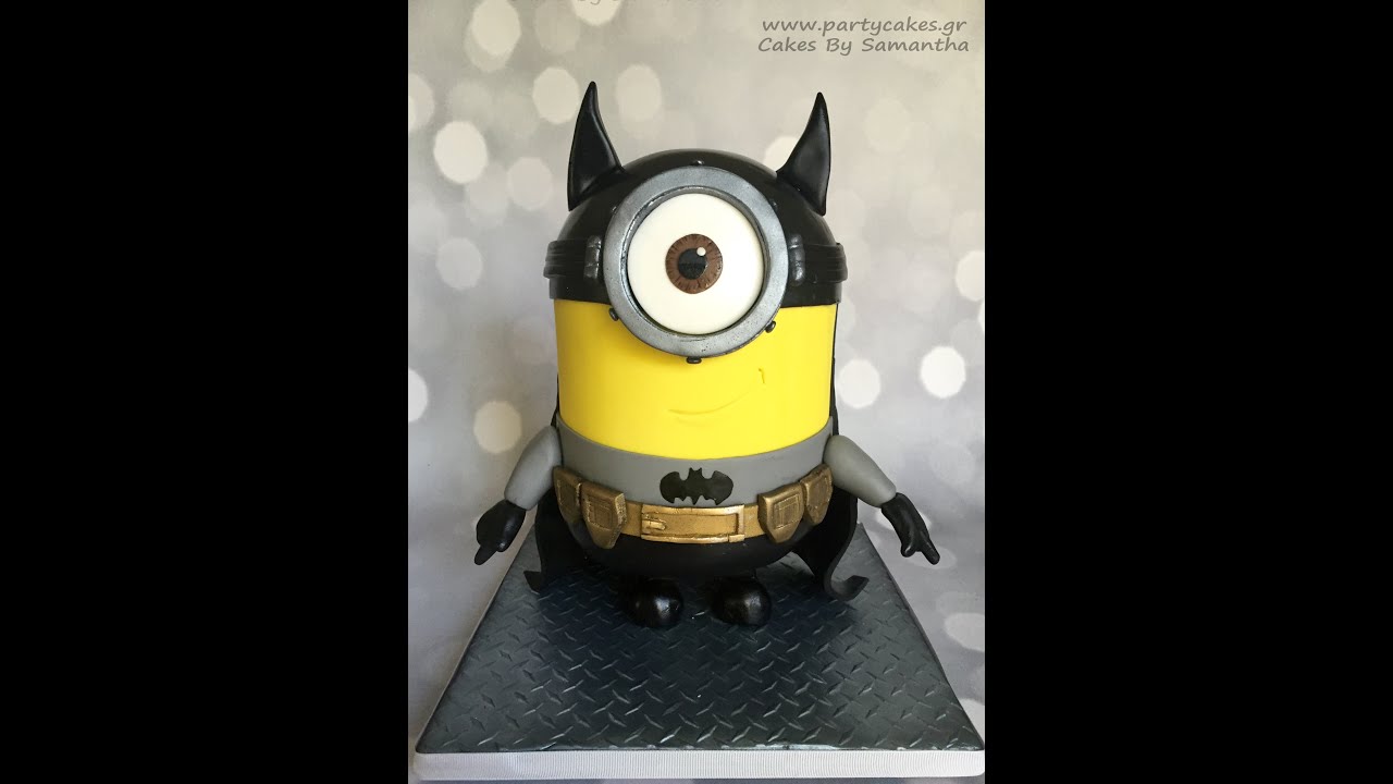 Easy airbrushing for a Batman Minion Cake board - YouTube