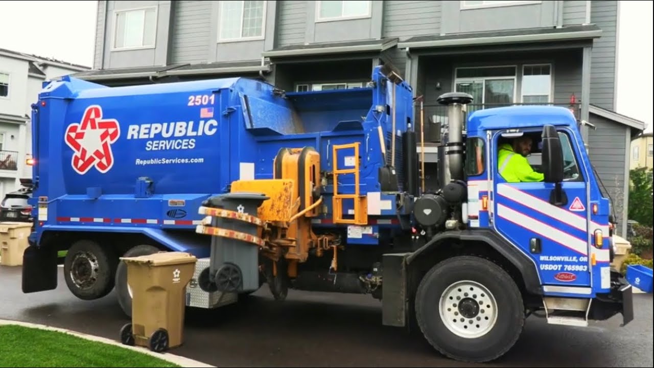 Republic Services Peterbilt 520 Labrie Automizer Garbage Truck!! YouTube