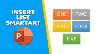 How To Insert List SmartArt In PowerPoint