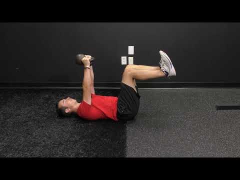 Kettlebell Overhead Dead Bug