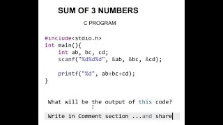 C Program to Find Sum of Three Numbers | Basic C Programming