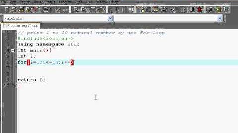 print 1 to 10 by use for loop in cpp