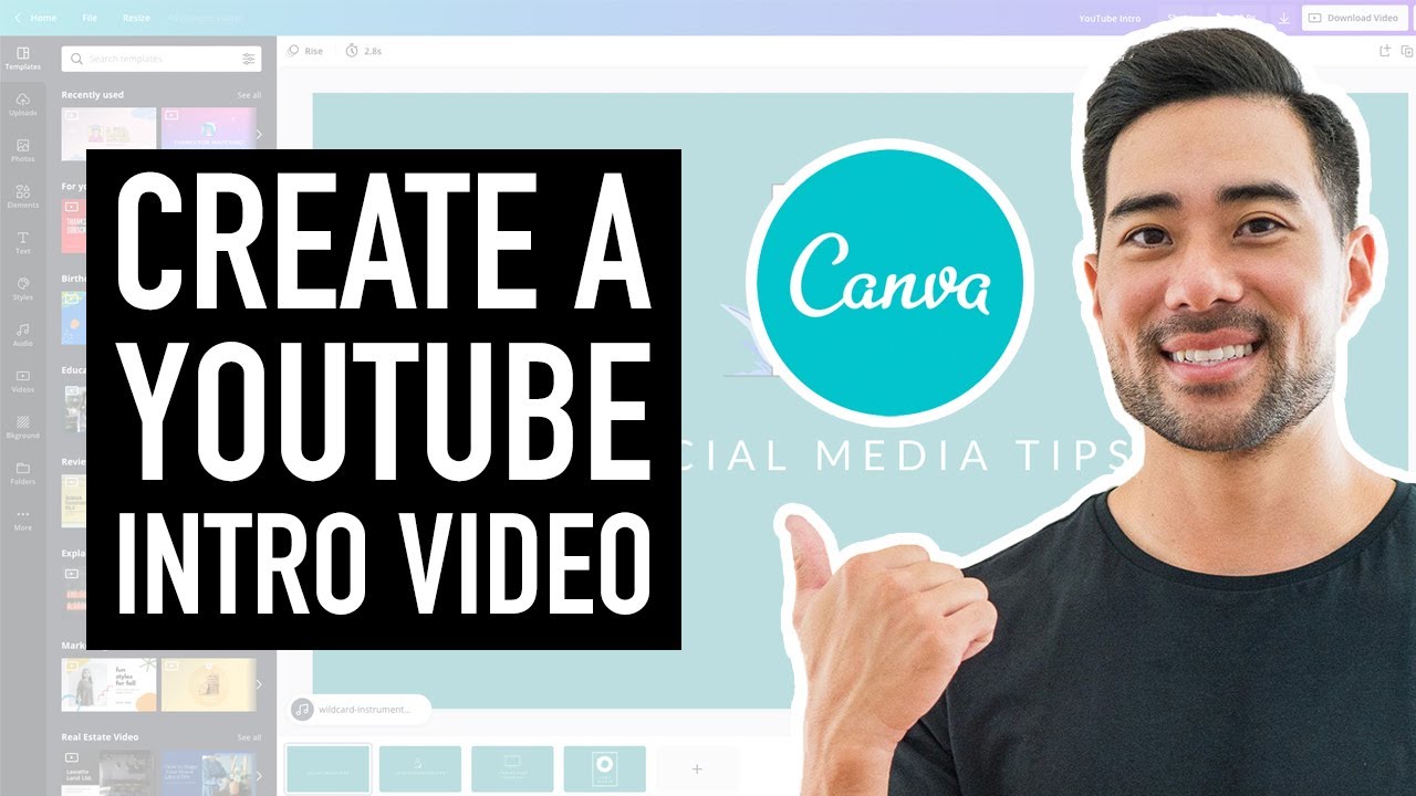 How To Make an Intro For YouTube Videos Free in Canva // How To Create a  YouTube Intro - YouTube