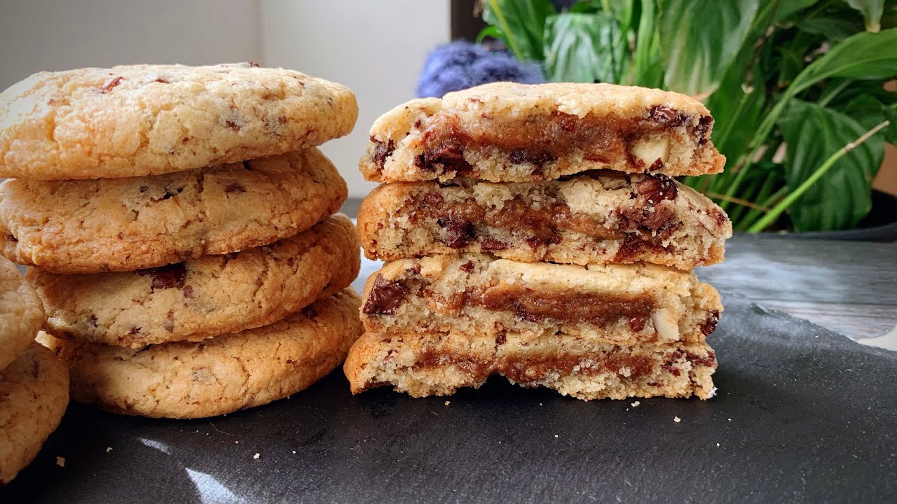 Praline Cookies recipe คุกกี้สอดไส้เฮเซลนัทอัลมอนด์พราลีน คุกกี้นุ่มๆไส้หนึบๆอร่อยมาก