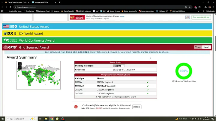 Error updating Grid square of a QRZ.com logbook QSO