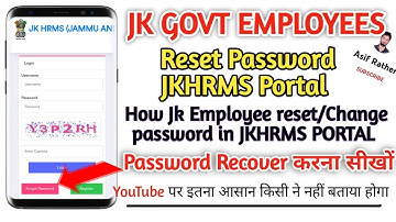 How Jk Employees reset/Change password in JKHRMS PORTAL | Forgot password JKHRMS | Jk HRMS portal