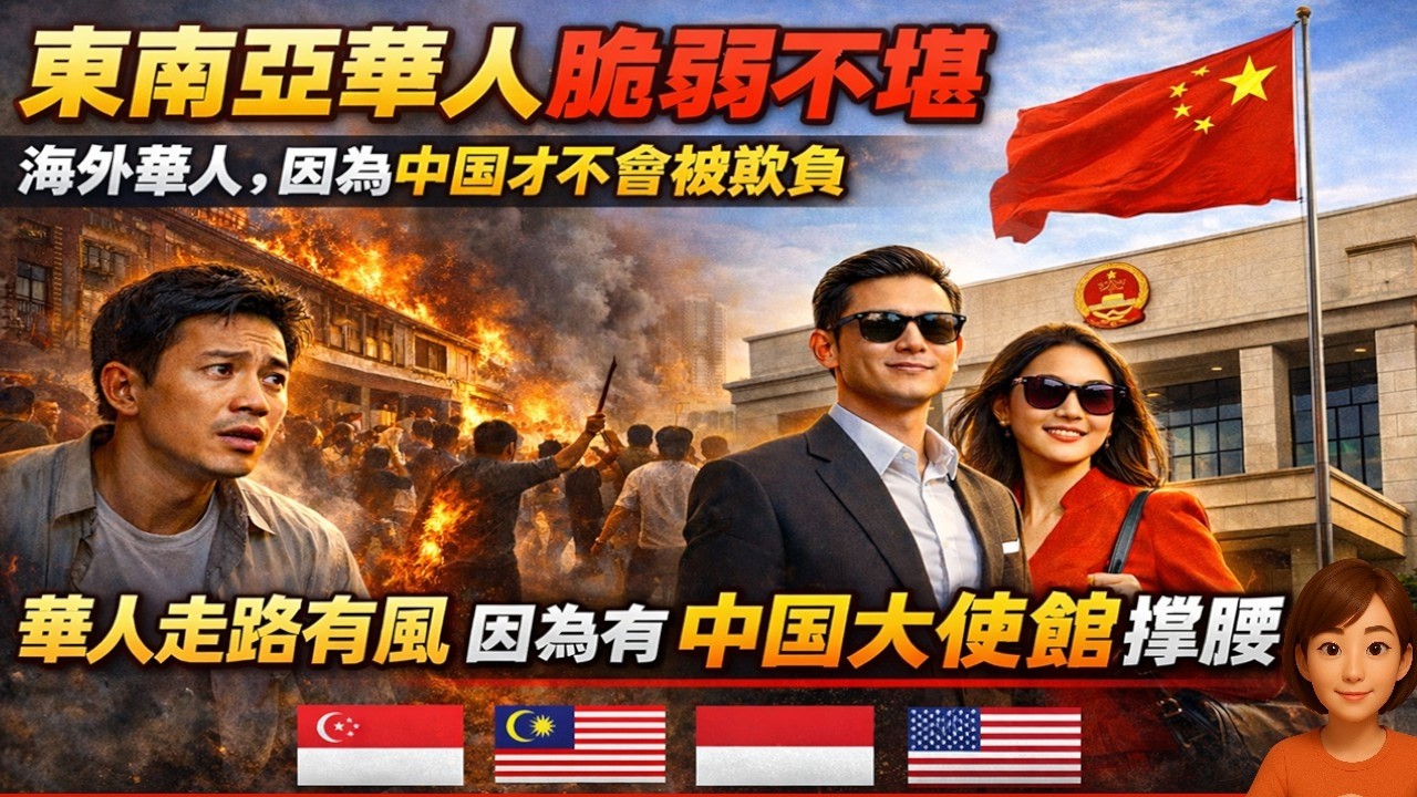東南亞華人脆弱不堪? 海外華人, 因為中國才不會被欺負? 華人走路有風，因為有中國大使館撐腰?