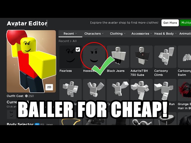 How to Make a BALLER Avatar on ROBLOX 