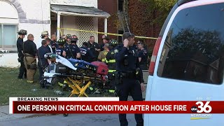 One person in critical condition after house fire