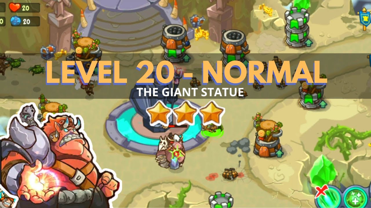 King of Defense: Level 20 NORMAL / THE GIANT STATUE / GAMEPLAY GUIDE