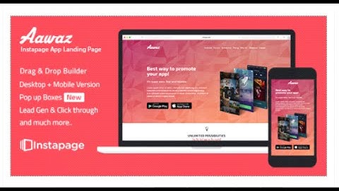 Instapage App Landing Page Template - Aawaz - Marketing Download