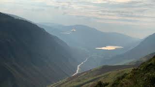 United States Air Force USAF F15 training in Mach Loop LFA 7 Wales