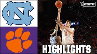 North Carolina Tar Heels vs. Clemson Tigers | Full Game Highlights | ESPN College Basketball
