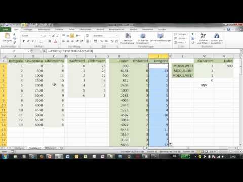 Excel - MODE, MODE.SINGLE and MODE.MULTI - Statistical functions