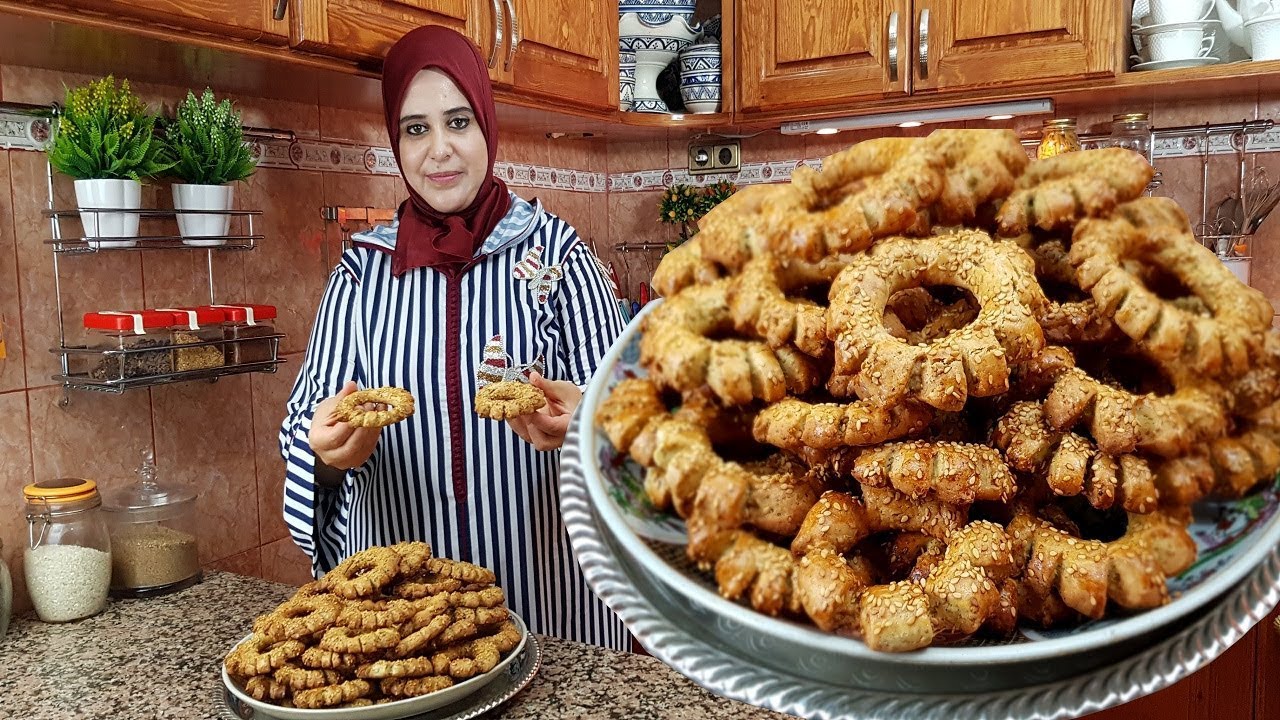 الكعك الوجدي مقرمش ولذيذ لشرب الشاي😉 بكمية وفيرة