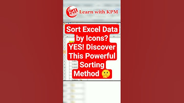 Sort Excel Data by Icons? YES! Discover This Powerful Sorting Method 🤫 #shorts #viral #excel