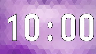 10 Minute Countdown Timer | Purple Geometric Background