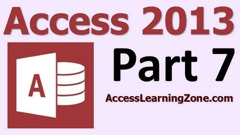 Microsoft Access 2013 Tutorial Level 1 Part 07 of 12 - Entering Data, Part 2