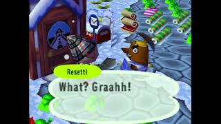 Animal Crossing - Resetti pretends to delete your town