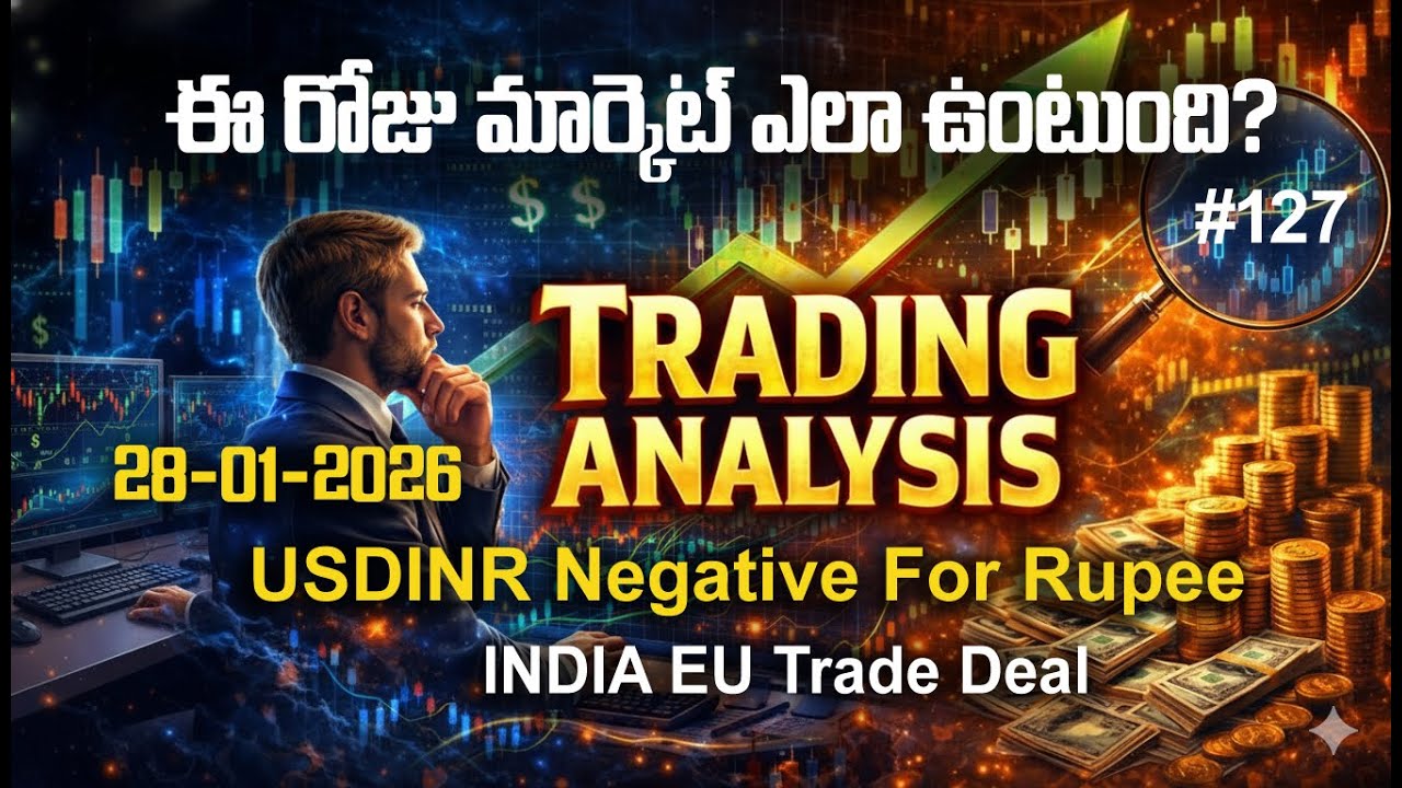 28-01-2025 Market Analysis || FIIS Negative || EU Trade deal || Trading point telugu