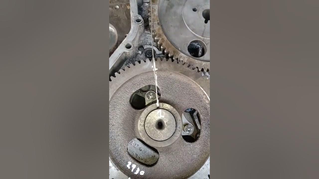 How to set cummins 6bt cam gear crank shaft gear timing marks guide