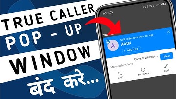 How to disable truecaller popup | Truecaller pop up window notification disable kaise karen