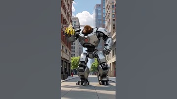 Monkey Controls a Giant Robot Mech! 🤖🐒💥