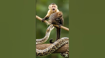 the porcupine saved the monkey from the big python