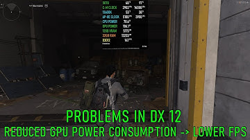 The Division 2: DX 12 - low gpu power draw - lower fps
