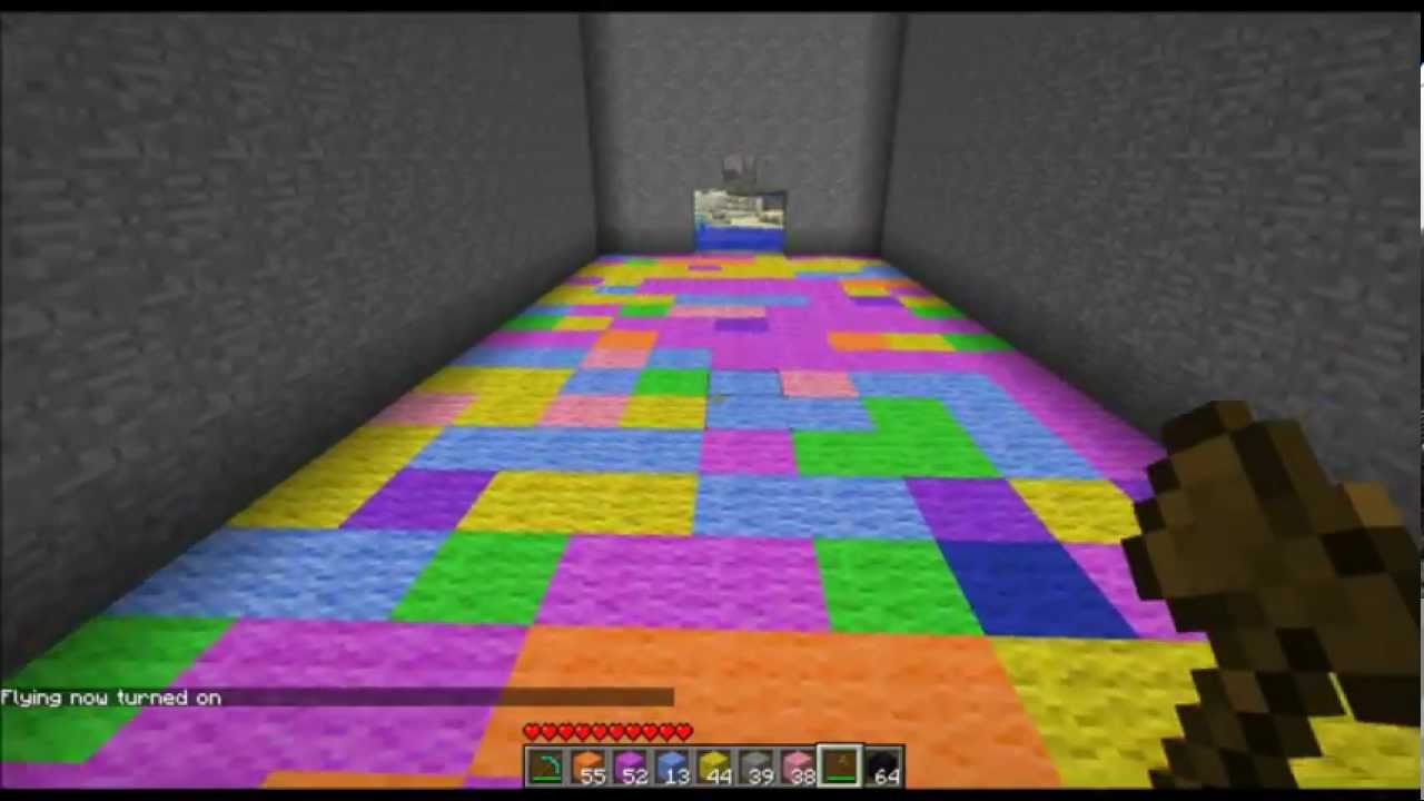 minecraft pistons rainbow dance