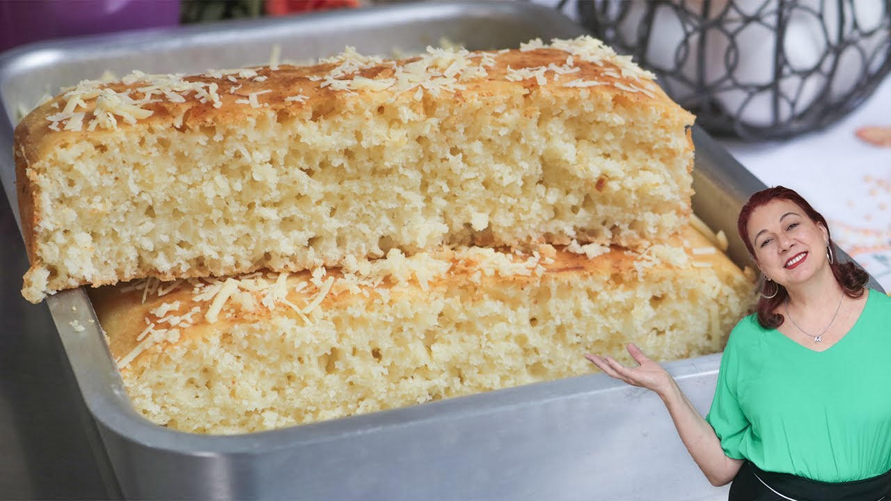 BATEU, TÁ PRONTO! PÃO DE ASSADEIRA FOFINHO SEM SOVAR | SÓ MEXER | PÃO BOLO