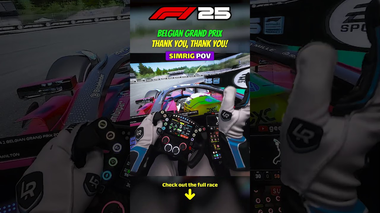 Thank you, thank you!! BELGIAN GP | Hamilton's POV in a Triple Screen Simulator | F1 25